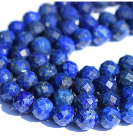 perle lapis lazuli à facettes