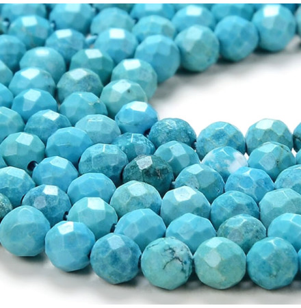 turquoise perles facettées