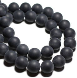 perles givrées agate noire