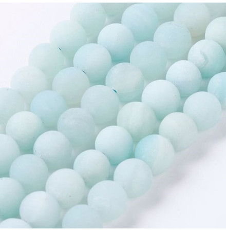 perles givrées amazonite