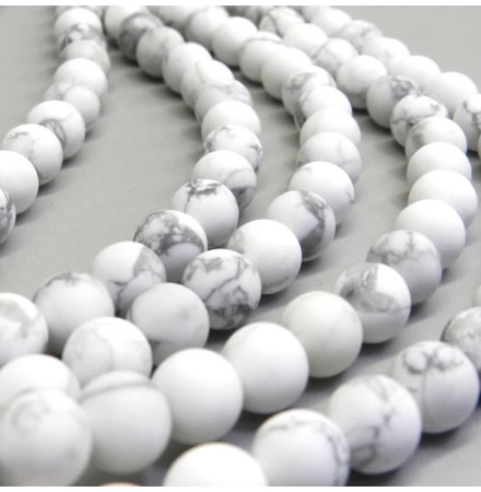 howlite perles givrées