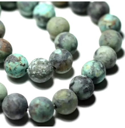 perles de turquoise pierre givrée