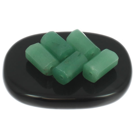 perle tube aventurine verte