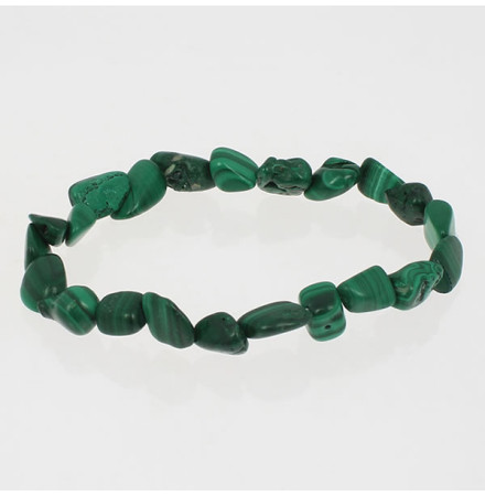 bracelet pierre roulée malachite