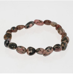 bracelet pierre roulée rhodonite