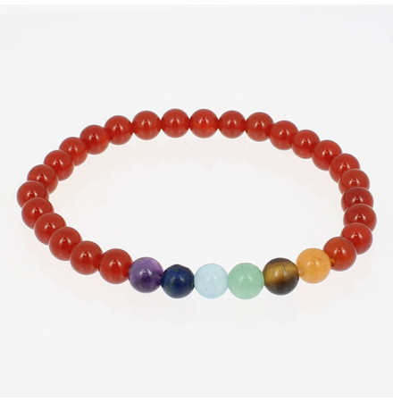 bracelet cornaline 7 chakras synergie