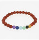 bracelet 7 chakras pierre de jaspe rouge