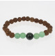 bracelet rudraksha et aventurine verte