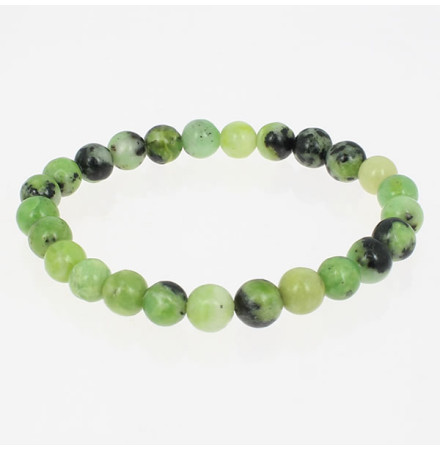 bracelet perles de chrysoprase