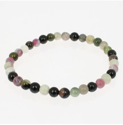 bracelet perles tourmaline multicolore