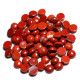 cabochon rond de jaspe rouge