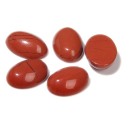 jaspe rouge cabochon ovale