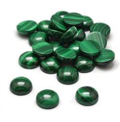 malachite cabochon rond