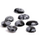 cabochon ovale obsidienne neige