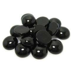 obsidienne noire cabochon pierre ronde