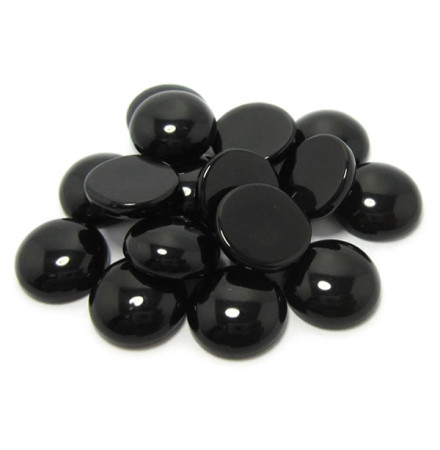 obsidienne noire cabochon pierre ronde