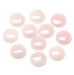 quartz rose cabochon rond