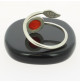 bague cornaline et argent