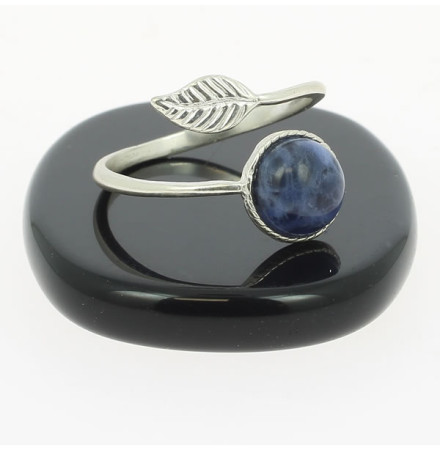 sodalite bague argent