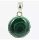 malachite pendentif unique en argent