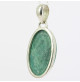 malachite et argent pendentif