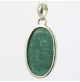 malachite pendentif argent