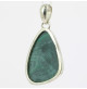 pendentif unique de malachite sur argent