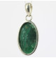 malachite sur argent pendentif unique