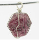 pendentif de rubis brut et argent