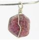 pendentif rubis brut et argent