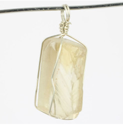 pendentif pierre brute de citrine