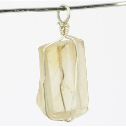 pendentif citrine et argent authentics