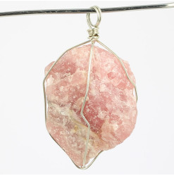 pendentif rhodochrosite brute