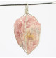 pendentif rhodochrosite brute et argent