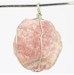 pendentif rhodochrosite brute