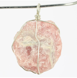 pendentif rhodochrosite et argent