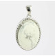 howlite pendentif en argent