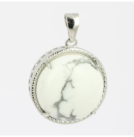 just un s pendentif howlite