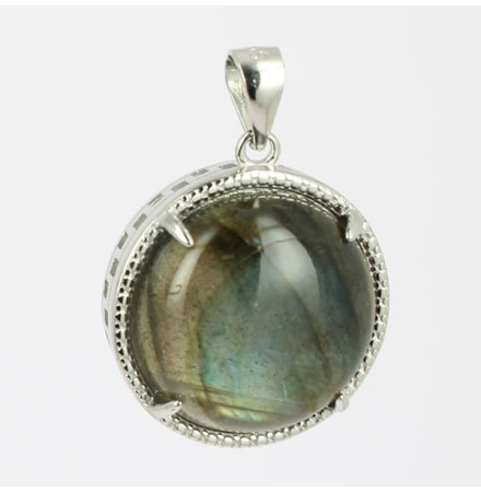 pendentif labradorite sur argent