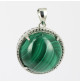 malachite pendentif sur argent