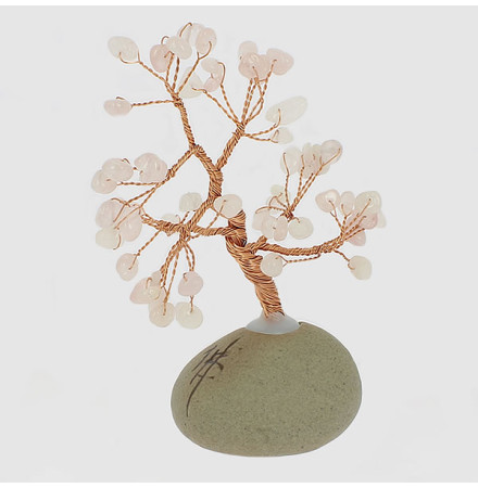 arbre de vie pierres de quartz rose