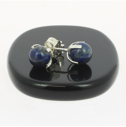 lapis lazuli puces d'oreilles argent