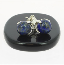lapis lazuli puces d'oreilles en argent