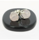 quartz rose puces d'oreilles en argent