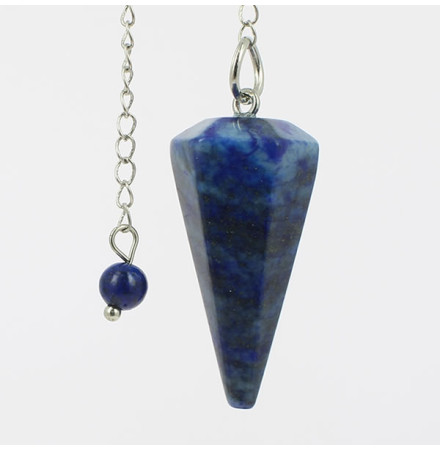 pendule cône en pierre de lapis lazuli