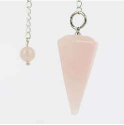 pendule de radiesthésie cône de quartz rose