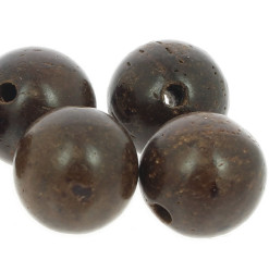 perles en bois d'ébène naturel