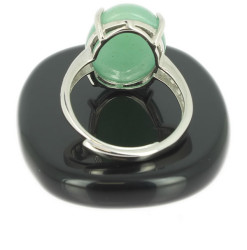 bague argent pierre aventurine