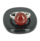 bague argent cabochon cornaline