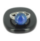 bague argent et lapis lazuli